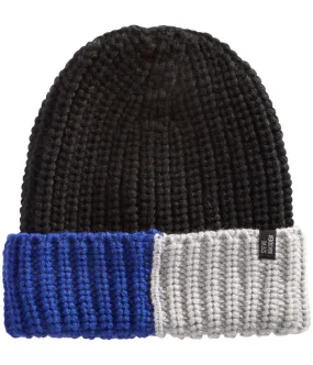 Steve Madden Mens Colorblocked Beanie Hat