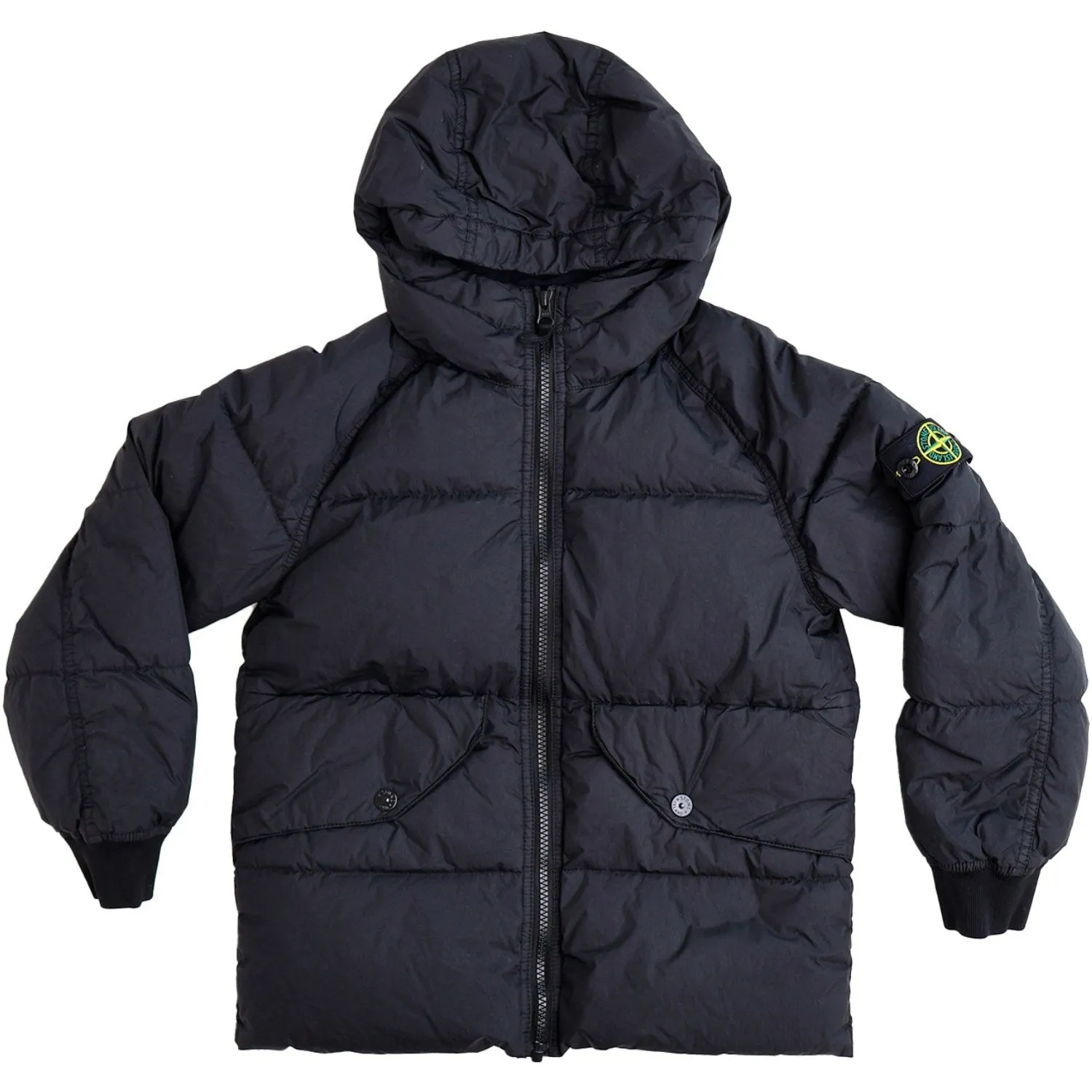 Stone Island Black Real Down Jacket