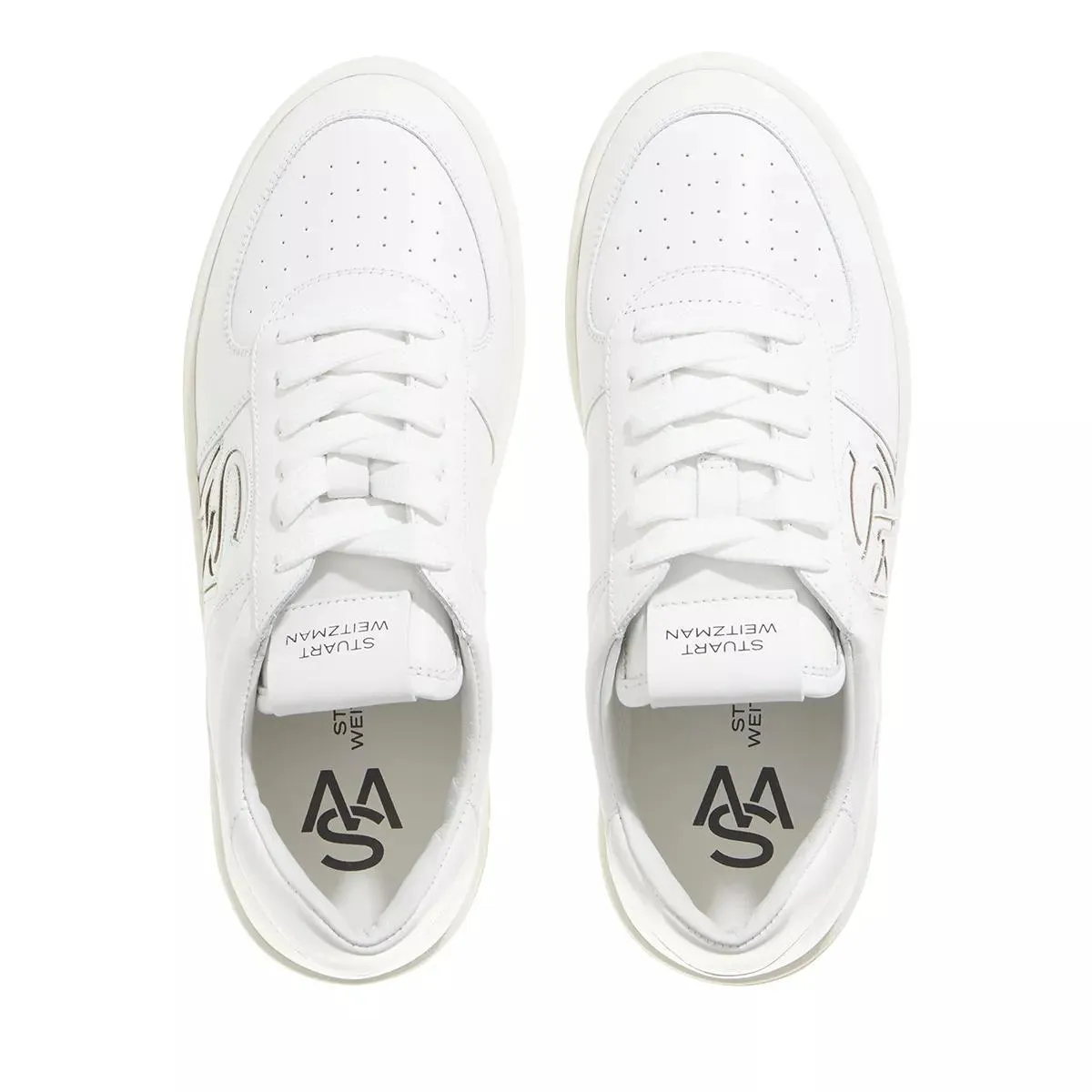 Stuart Weitzman  SW COURTSIDE LOGO SNEAKER White