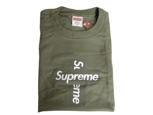 Supreme  |20AW ◆Size M◆Supreme Cross Box Logo Tee T-Shirts Light Olive