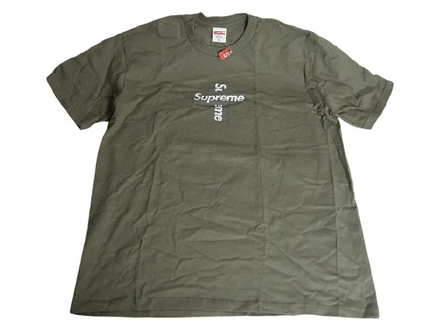 Supreme  |20AW ◆Size M◆Supreme Cross Box Logo Tee T-Shirts Light Olive