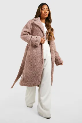 Teddy Faux Fur Belted Coat