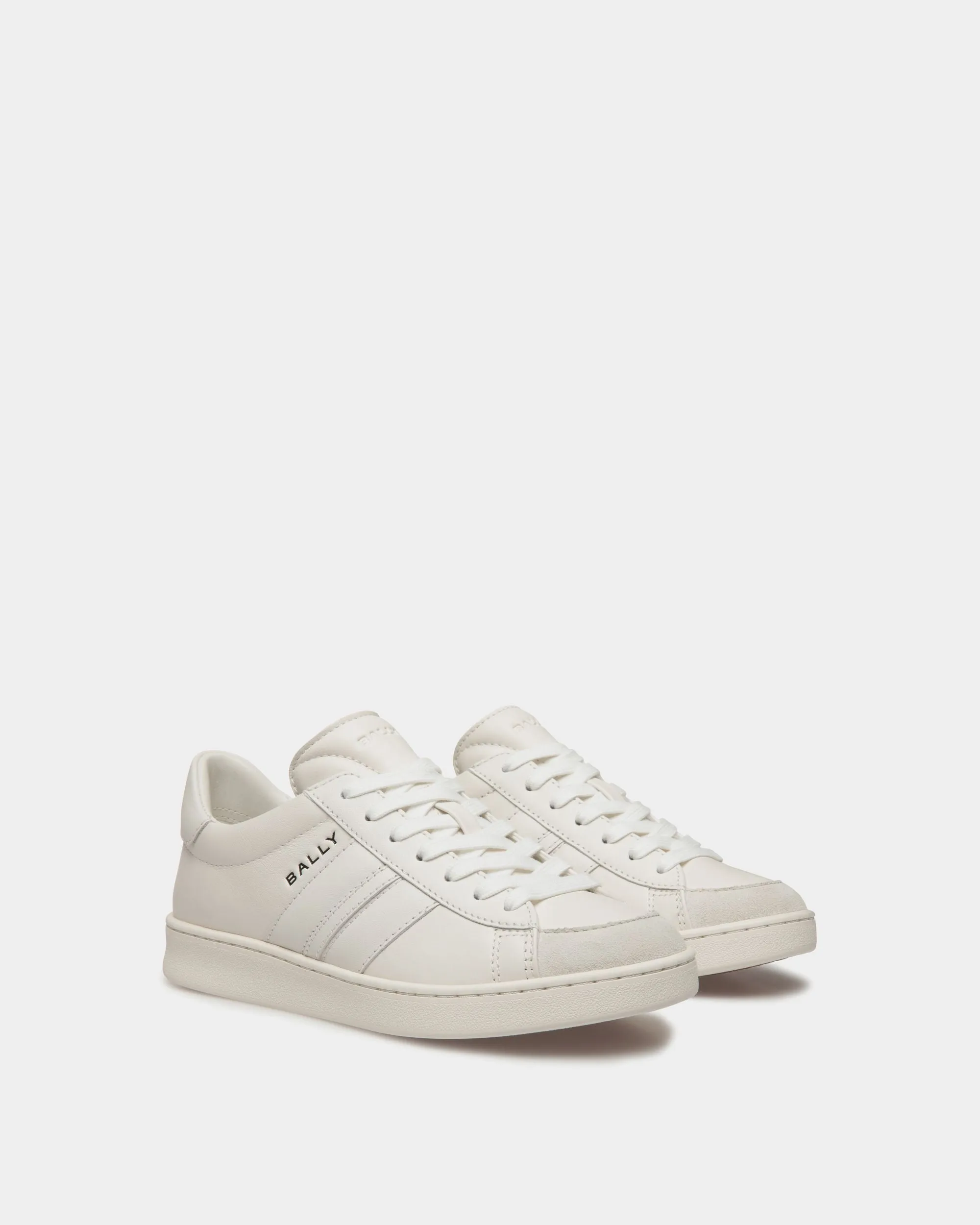 Tennis Sneaker In White Leather 