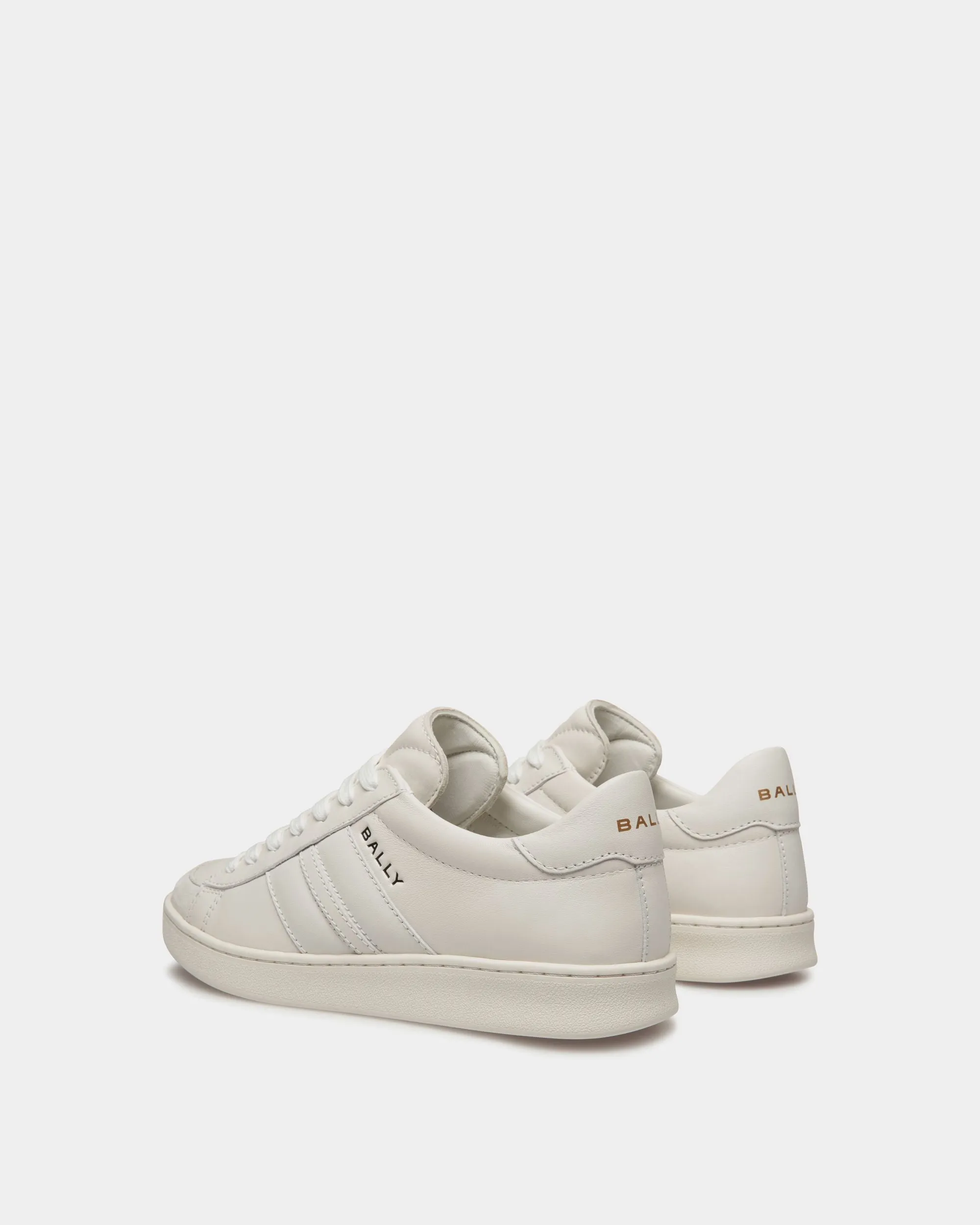 Tennis Sneaker In White Leather 