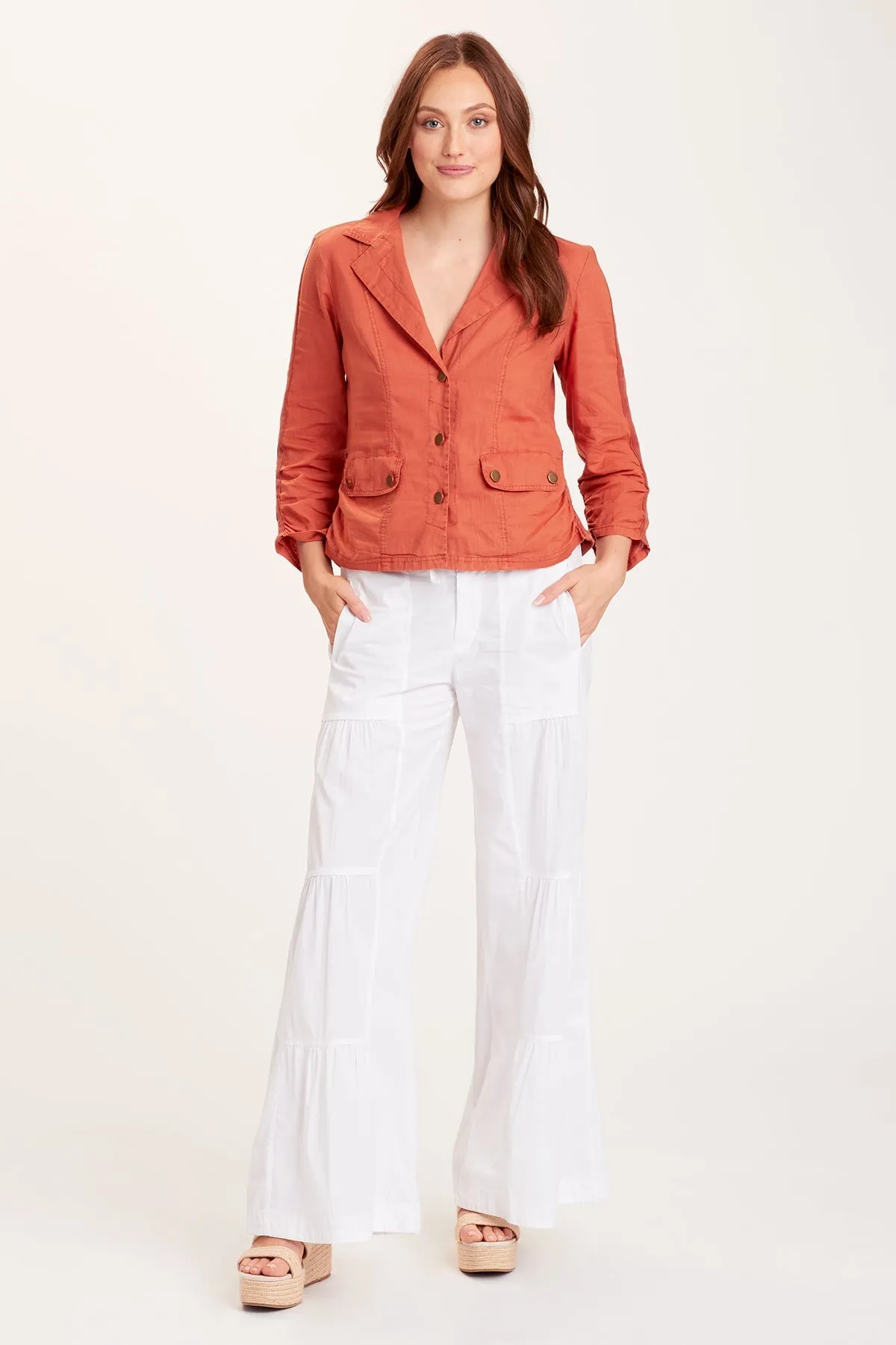 Terraced Wide Leg Pant