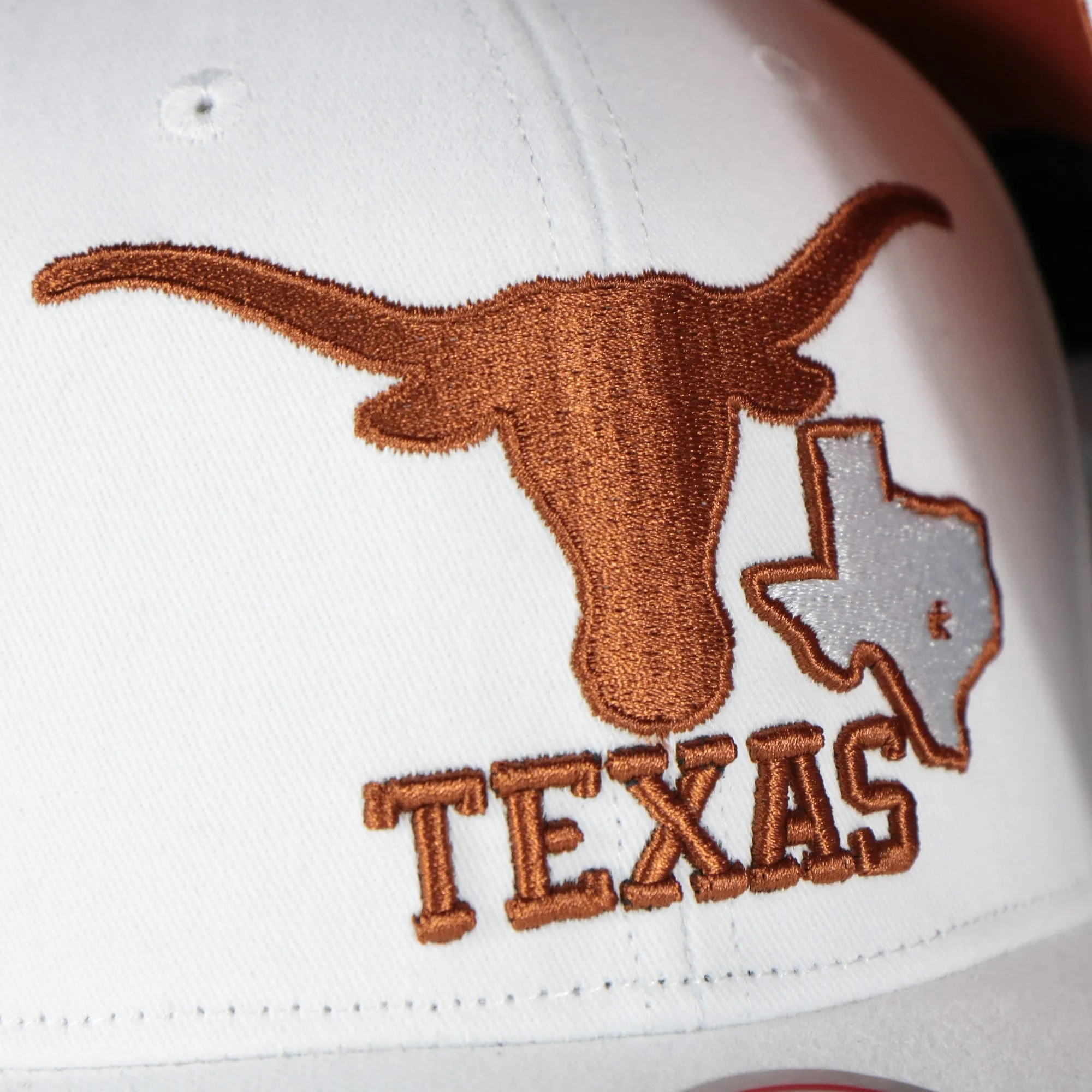 Texas Longhorns NCAA All in Pro Brown Bottom | White Snapback Hat