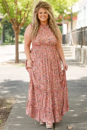 Texas Wildflowers Maxi Dress, Terracotta