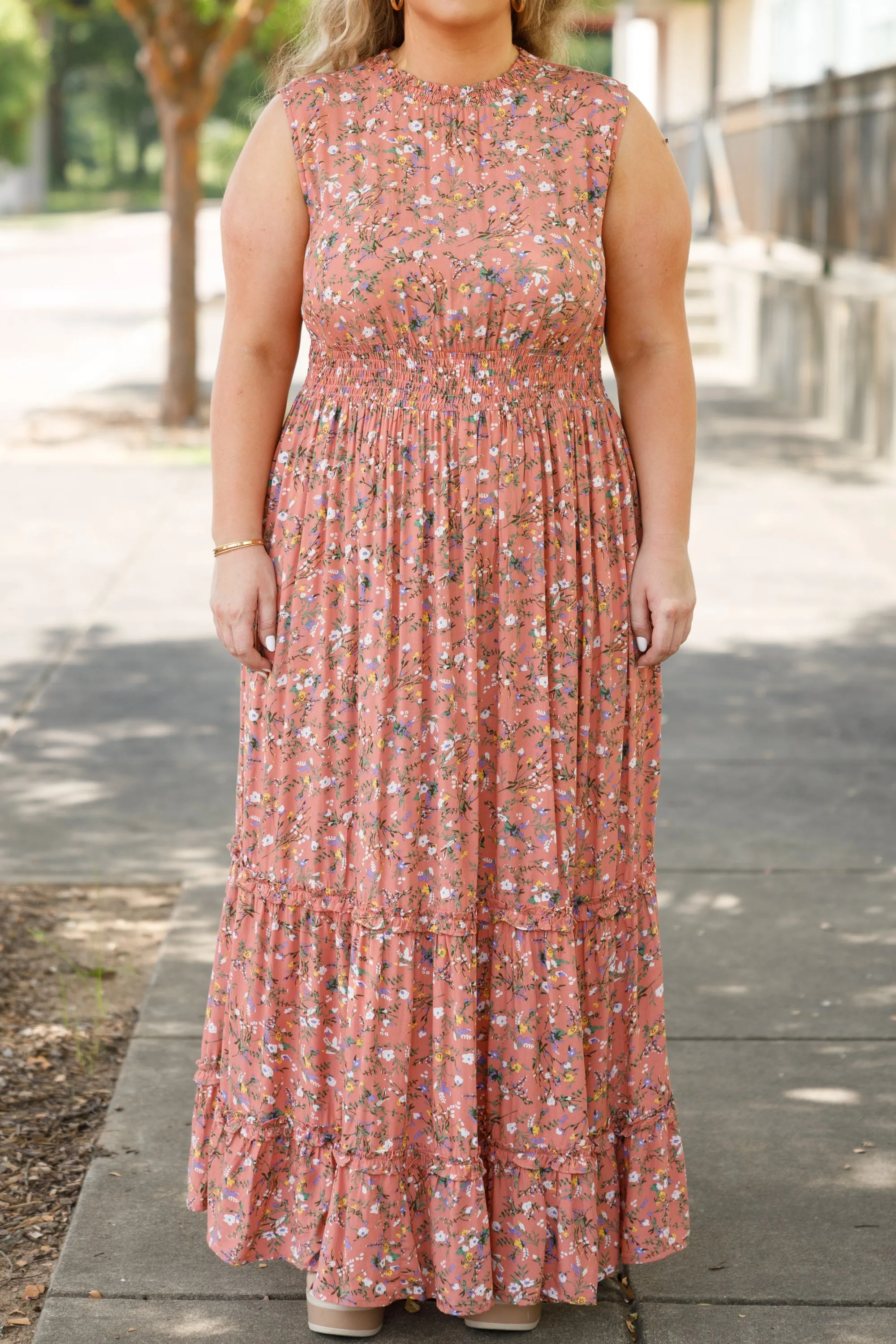 Texas Wildflowers Maxi Dress, Terracotta