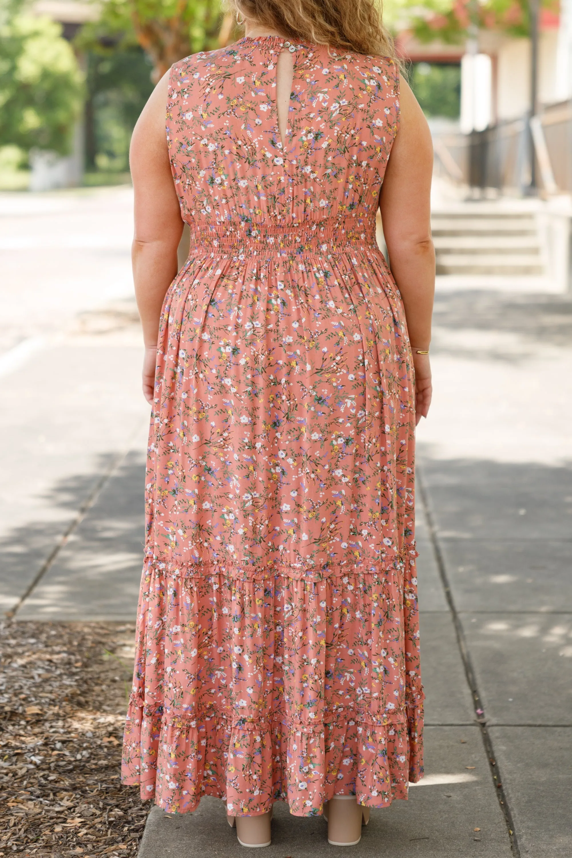 Texas Wildflowers Maxi Dress, Terracotta