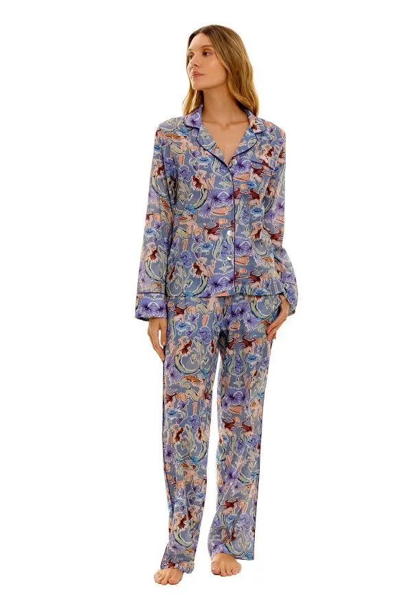 The Lazy Poet - Emma PJ Pant Set - Calypso