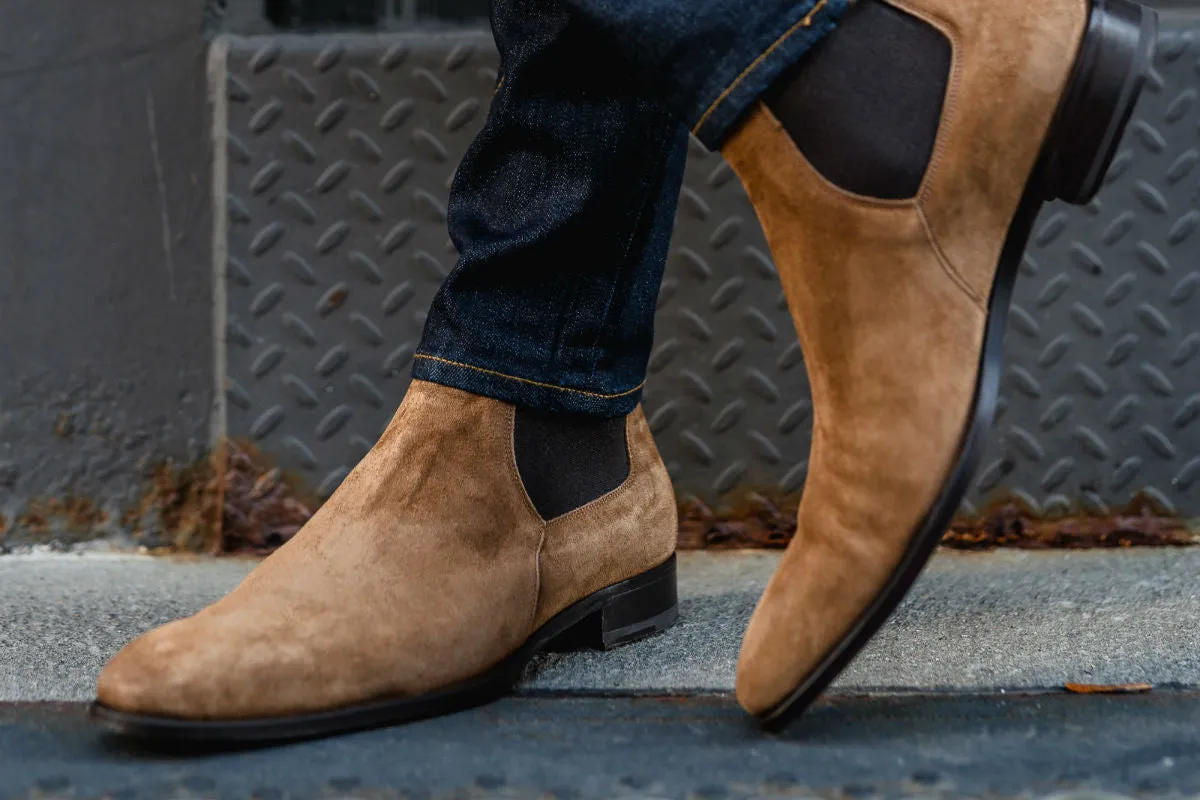 The Wayne Low-Cut Chelsea Boot - Martora Suede