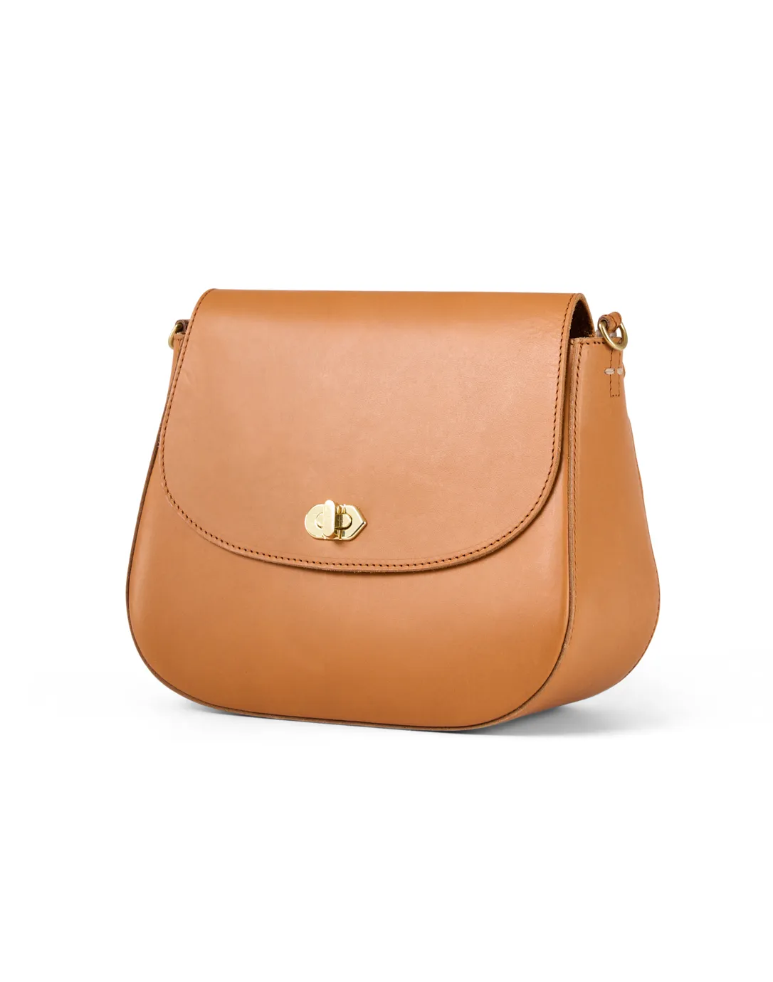 Turnlock Louis Tan Crossbody Bag