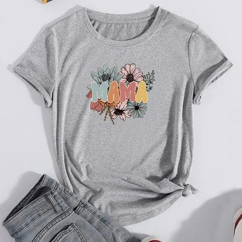 Unisex T-shirt Short Sleeve T-Shirts Printing Casual Letter