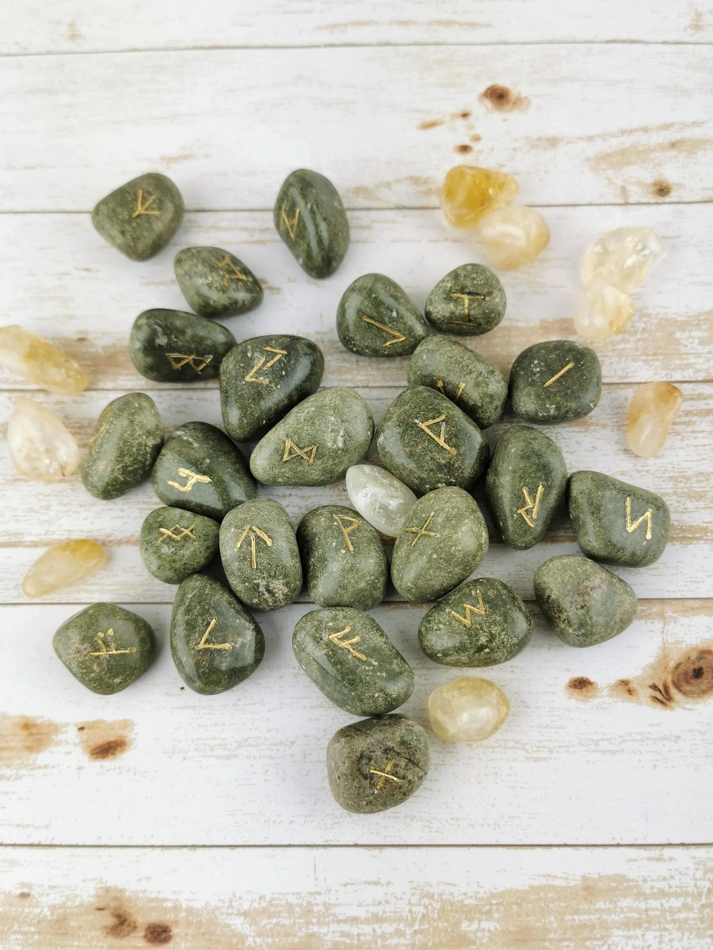 Vesuvianite Rune Stones