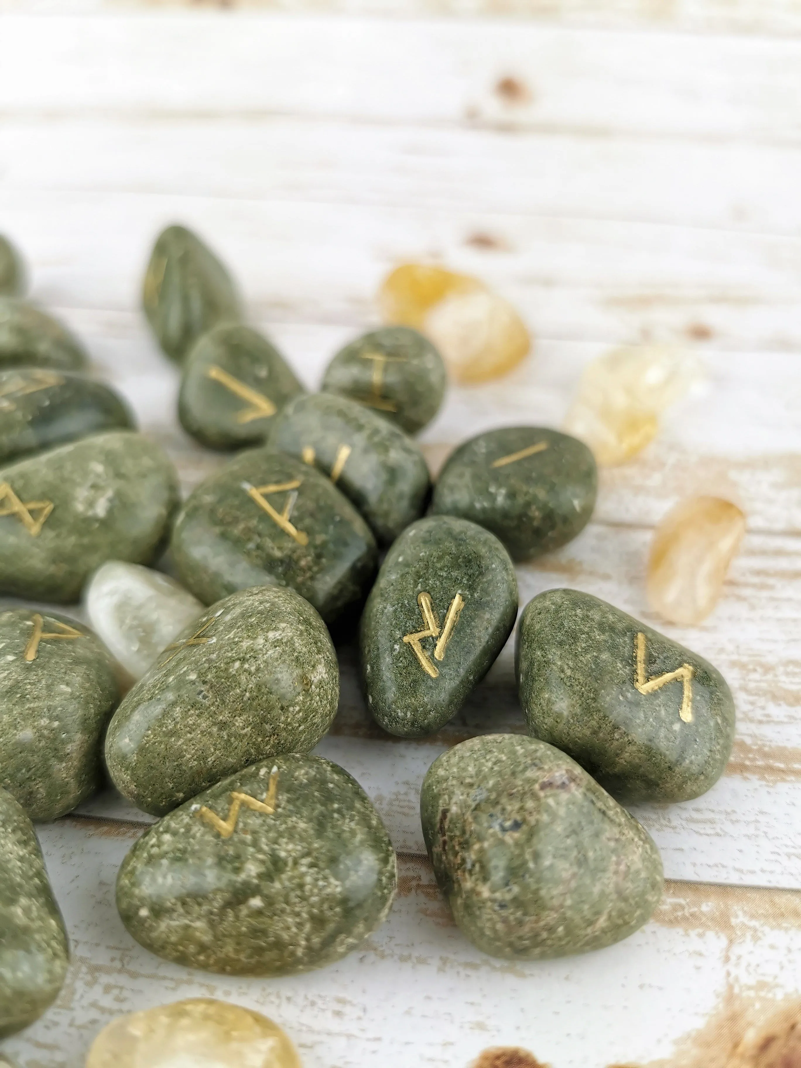 Vesuvianite Rune Stones