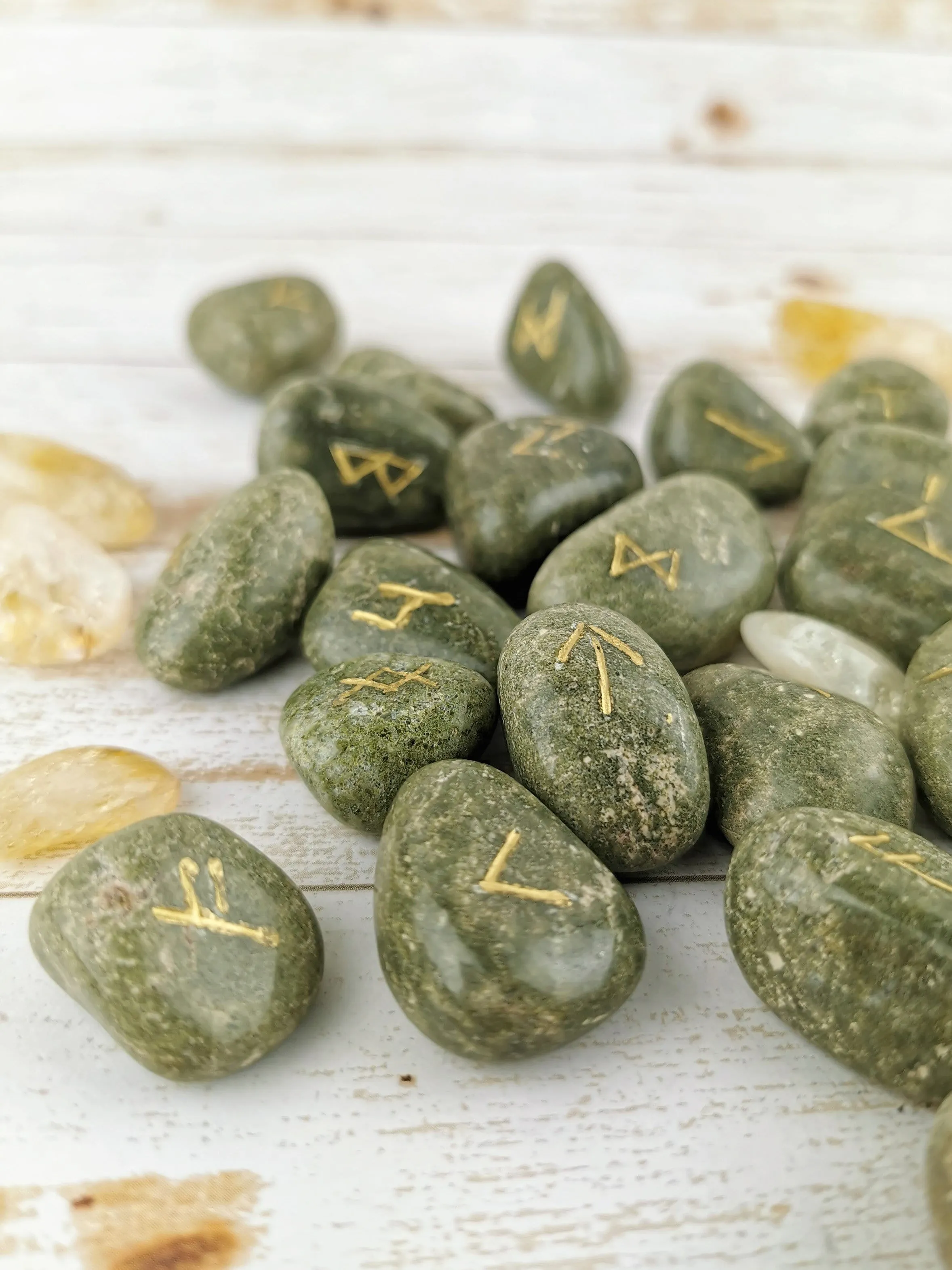 Vesuvianite Rune Stones