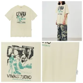 vivastudio  |Street Style Cotton Short Sleeves Logo T-Shirts