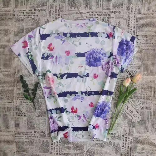 Women's T-shirt Short Sleeve T-Shirts Casual Flower