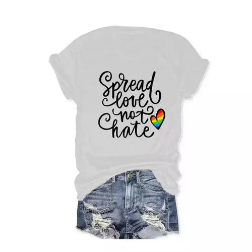 Women's T-shirt Short Sleeve T-Shirts Printing Streetwear Letter Heart Shape