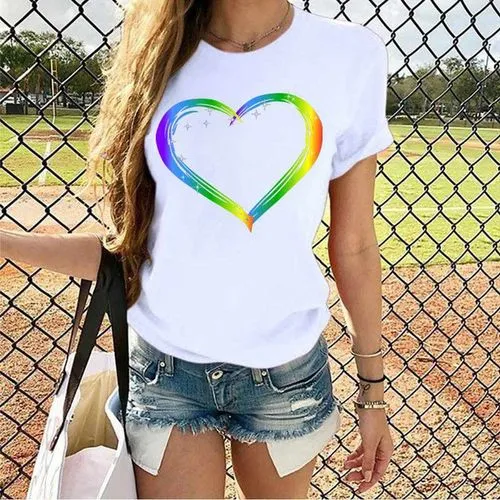 Women's T-shirt Short Sleeve T-shirts Printing Streetwear Printing