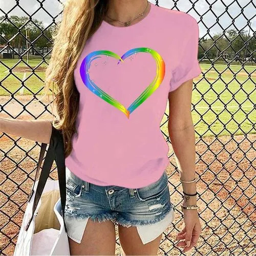 Women's T-shirt Short Sleeve T-shirts Printing Streetwear Printing