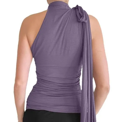 Women's Vest T-Shirts Pleated Elegant Solid Color