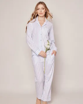 Women's Pima Pajama Set | Periwinkle Stripe