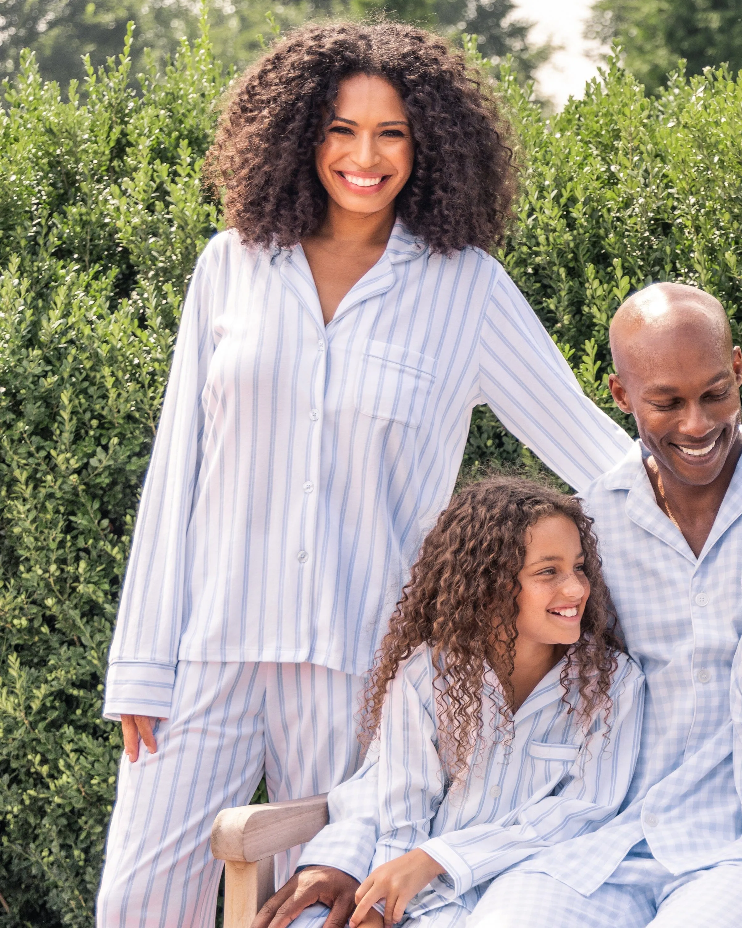 Women's Pima Pajama Set | Periwinkle Stripe