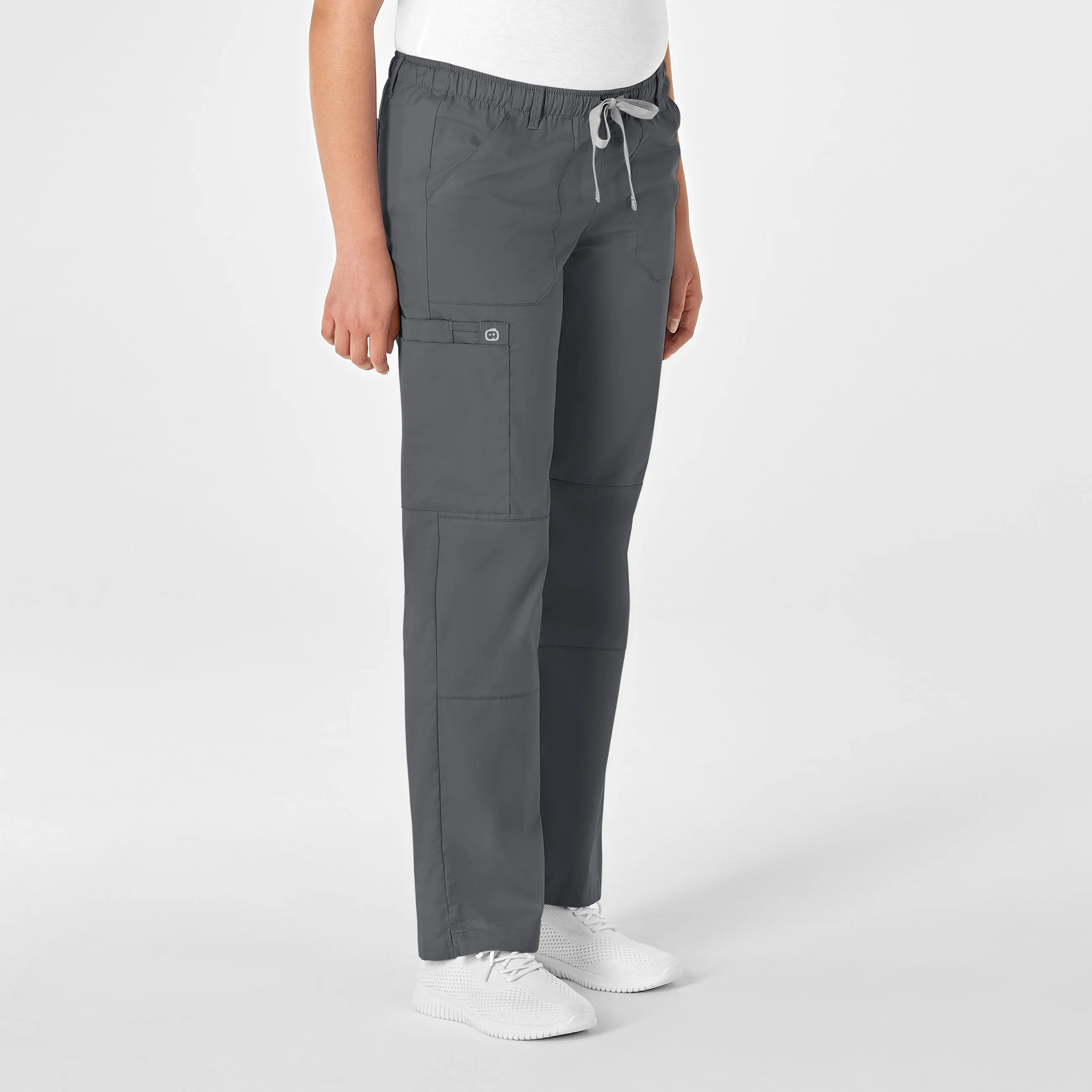 WonderWORK Women's Straight Leg Cargo Scrub Pant - Pewter