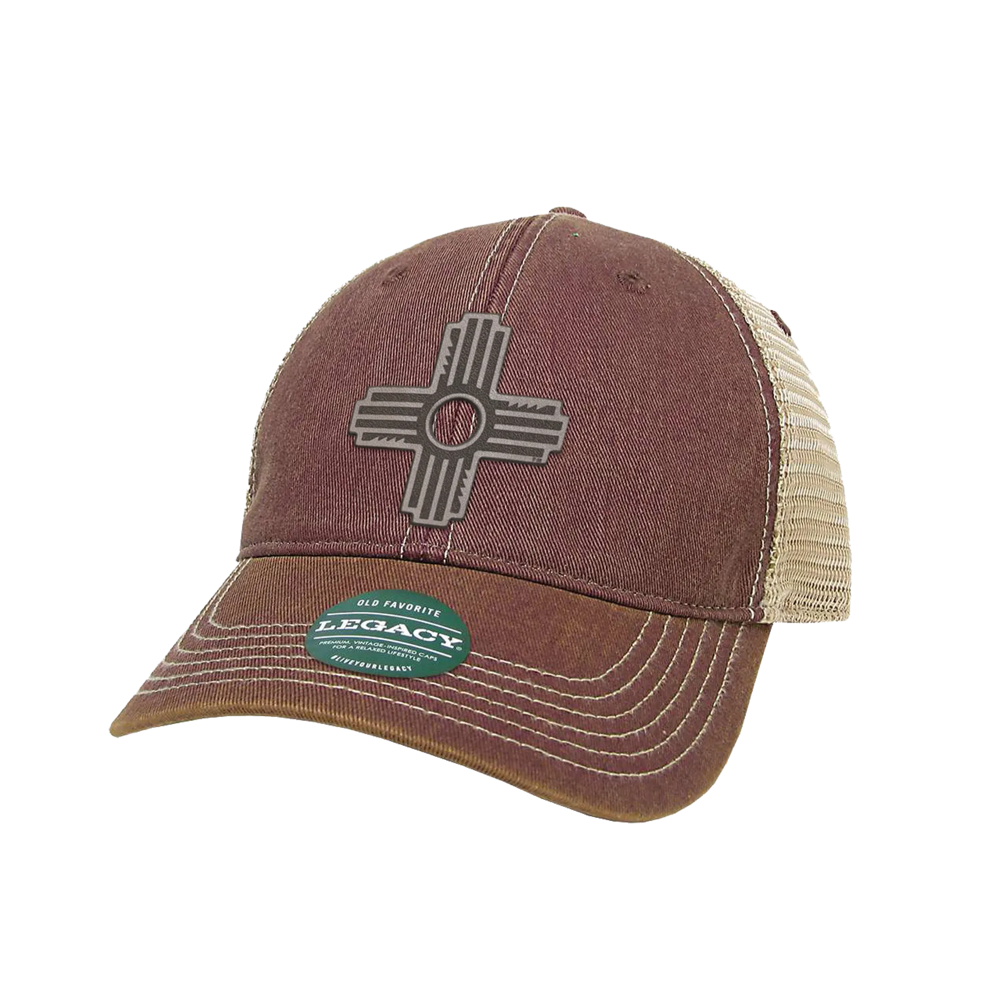 Zia Leather Patch Trucker Hat