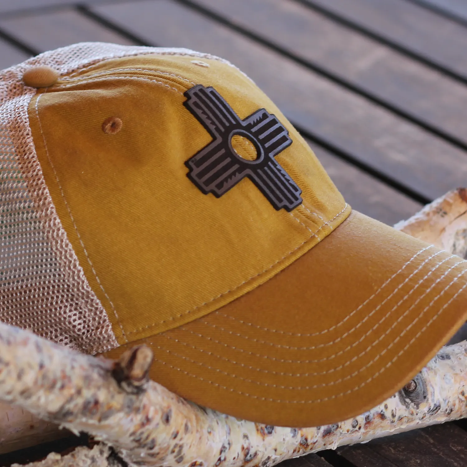 Zia Leather Patch Trucker Hat