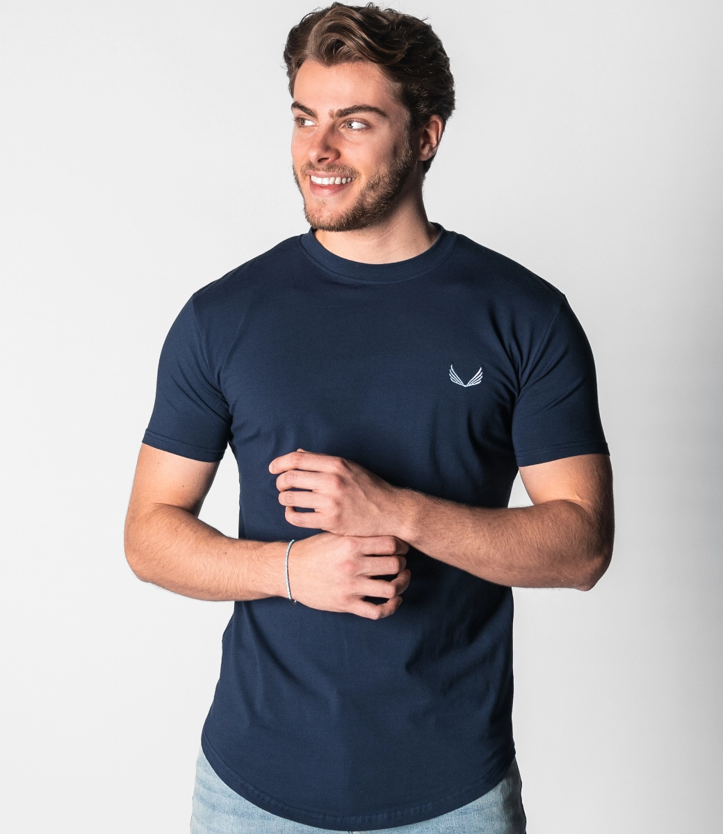 Zumo Slim Fit T-Shirts BUD-CONTRAST Navy