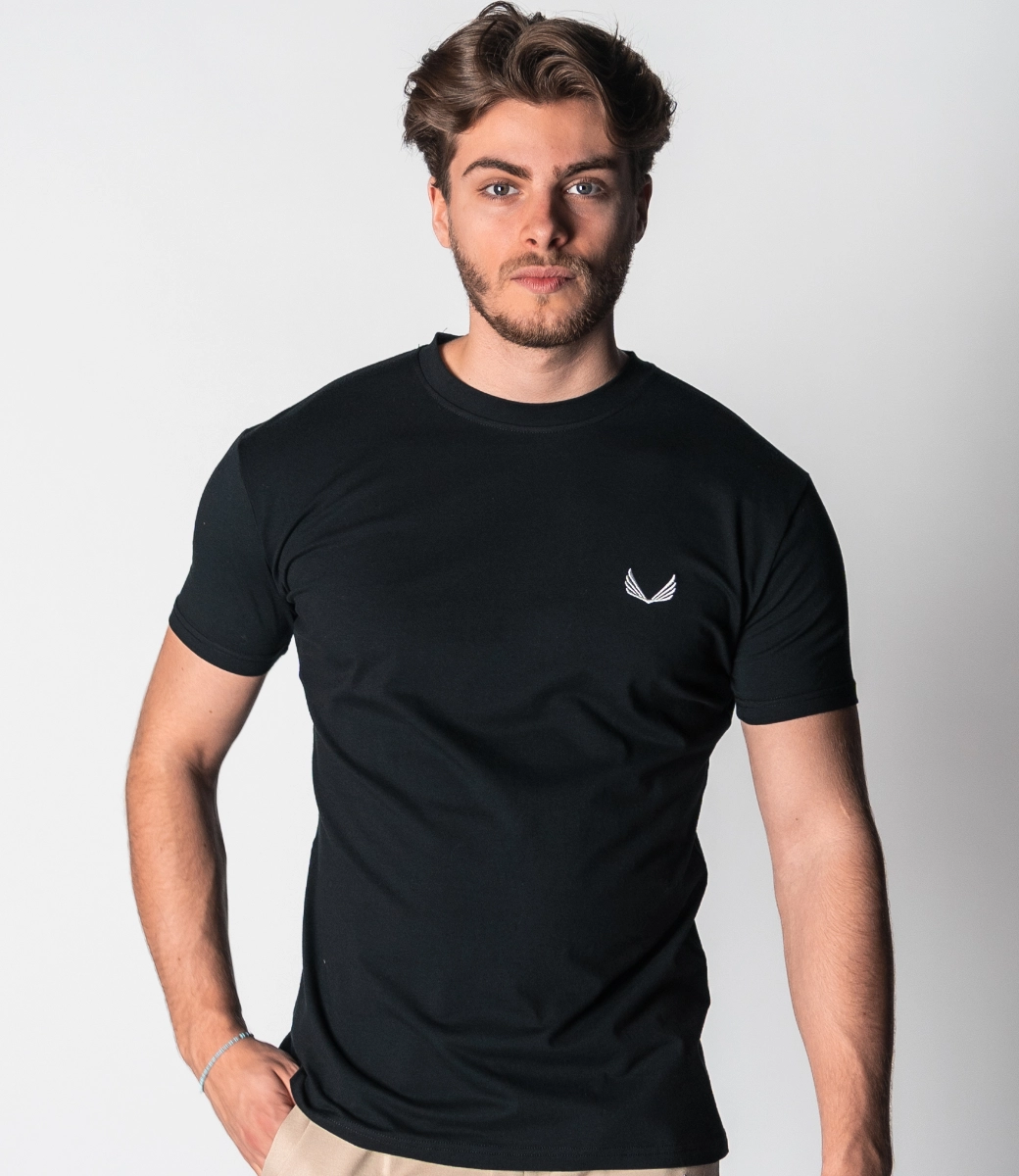 Zumo Slim Fit T-shirts STONE-CONTRAST Black