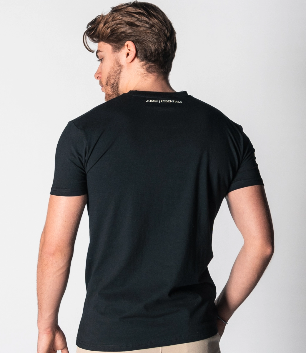 Zumo Slim Fit T-shirts STONE-CONTRAST Black